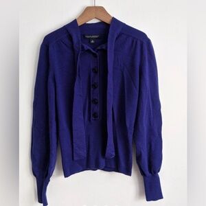 Banana Republic Extra Fine Merino Wool Blend Sweater in Royal Blue/Purple